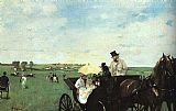 Edgar Degas Canvas Paintings - At the Races in the Country